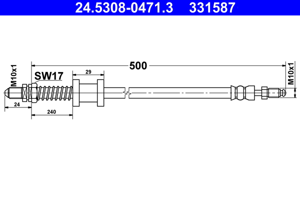 ATE Gumifékcső 24.5308-0471.3_ATE