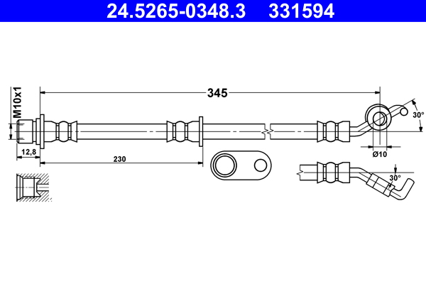 ATE Gumifékcső 24.5265-0348.3_ATE