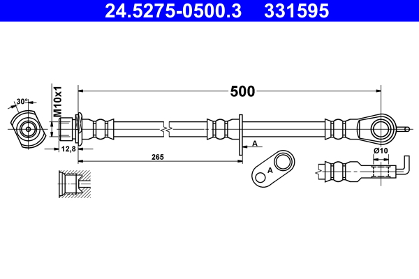 ATE Gumifékcső 24.5275-0500.3_ATE