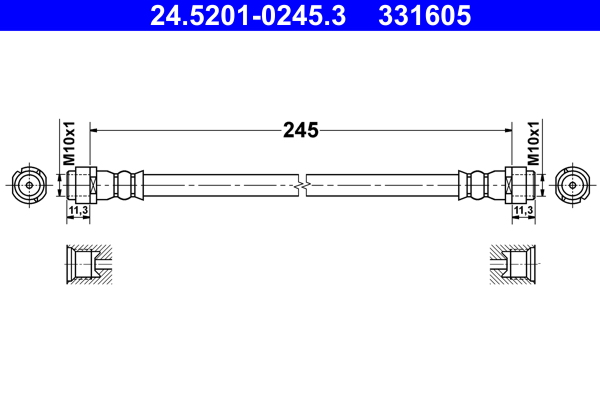 ATE Gumifékcső 24.5201-0245.3_ATE