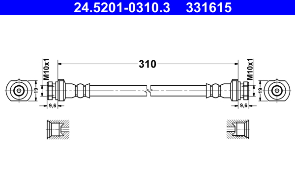 ATE Gumifékcső 24.5201-0310.3_ATE