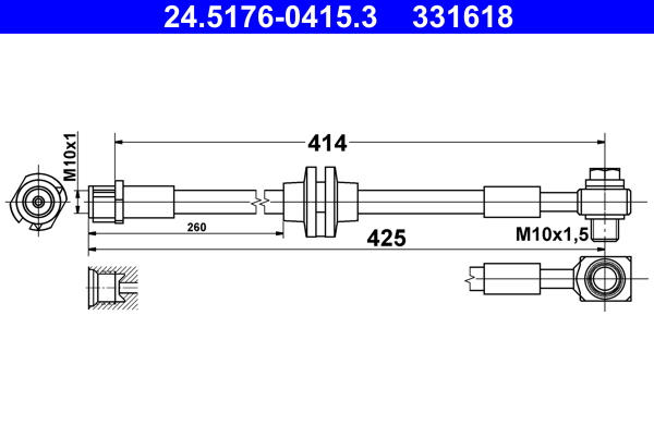 ATE Gumifékcső 24.5176-0415.3_ATE