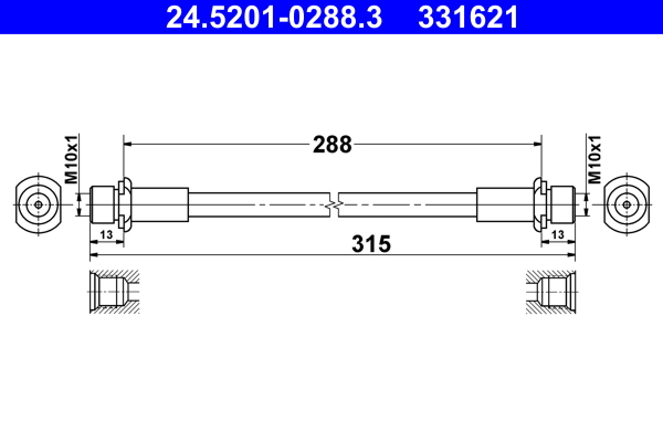 ATE Gumifékcső 24.5201-0288.3_ATE