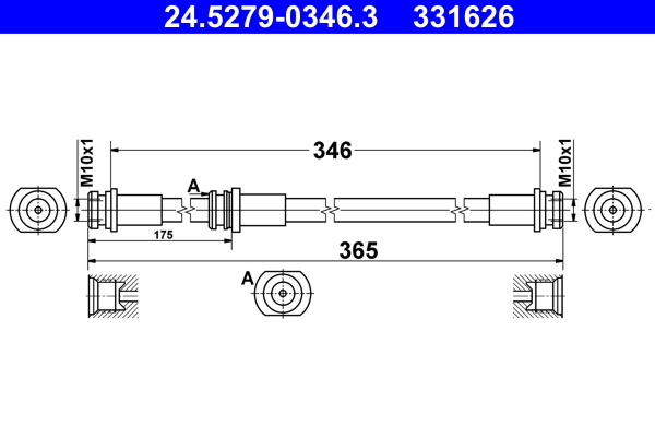 ATE Gumifékcső 24.5279-0346.3_ATE