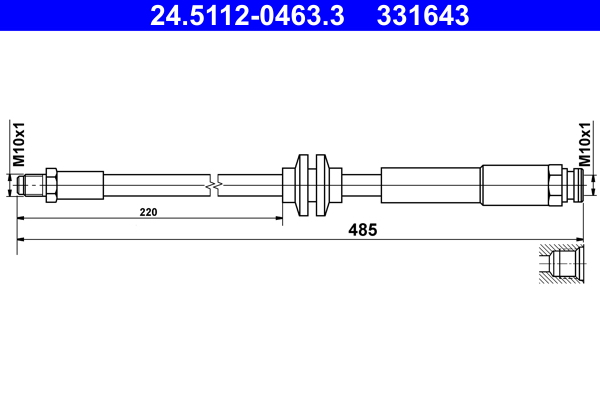 ATE Gumifékcső 24.5112-0463.3_ATE