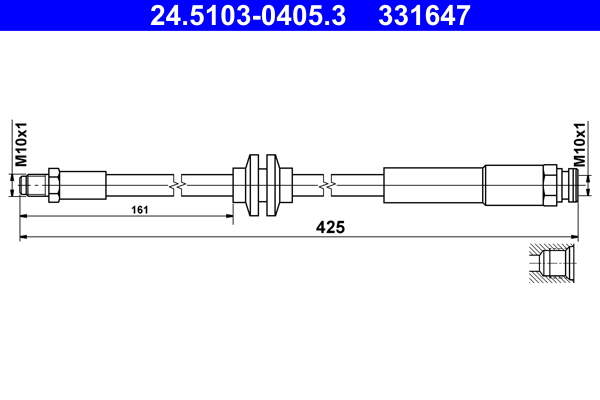 ATE Gumifékcső 24.5103-0405.3_ATE