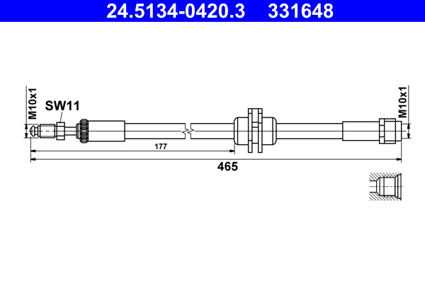 ATE Gumifékcső 24.5134-0420.3_ATE