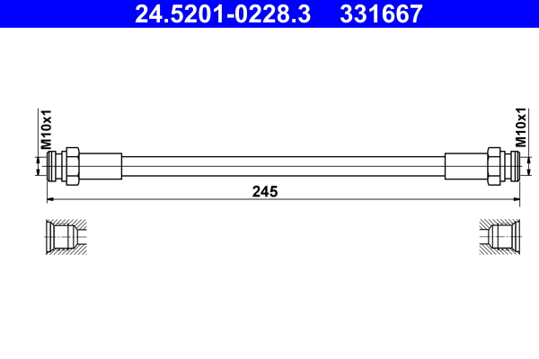 ATE Gumifékcső 24.5201-0228.3_ATE