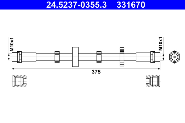 ATE Gumifékcső 24.5237-0355.3_ATE