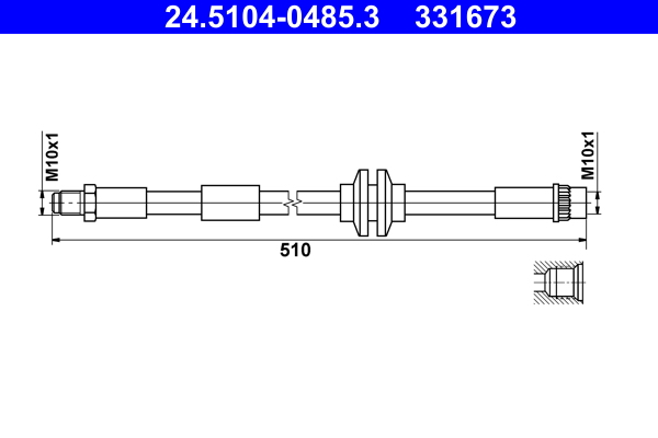 ATE Gumifékcső 24.5104-0485.3_ATE