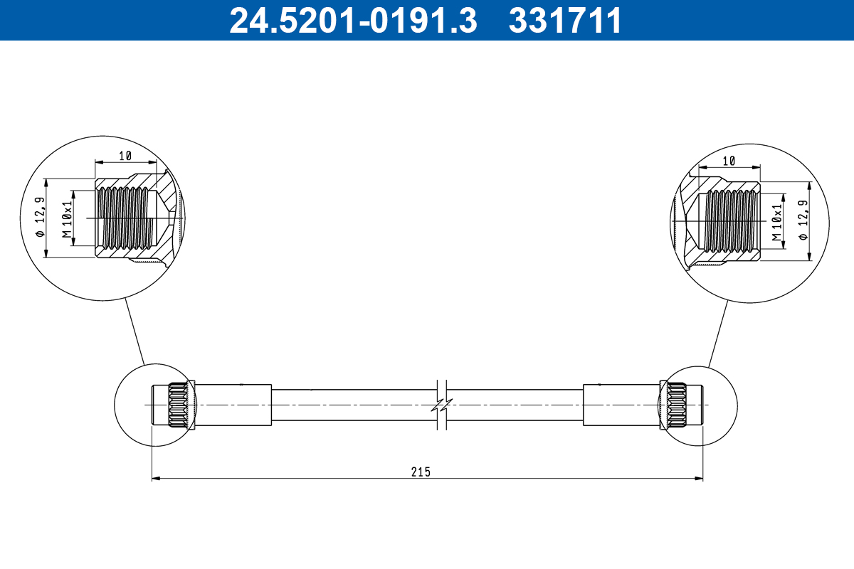 ATE Gumifékcső 24.5201-0191.3_ATE