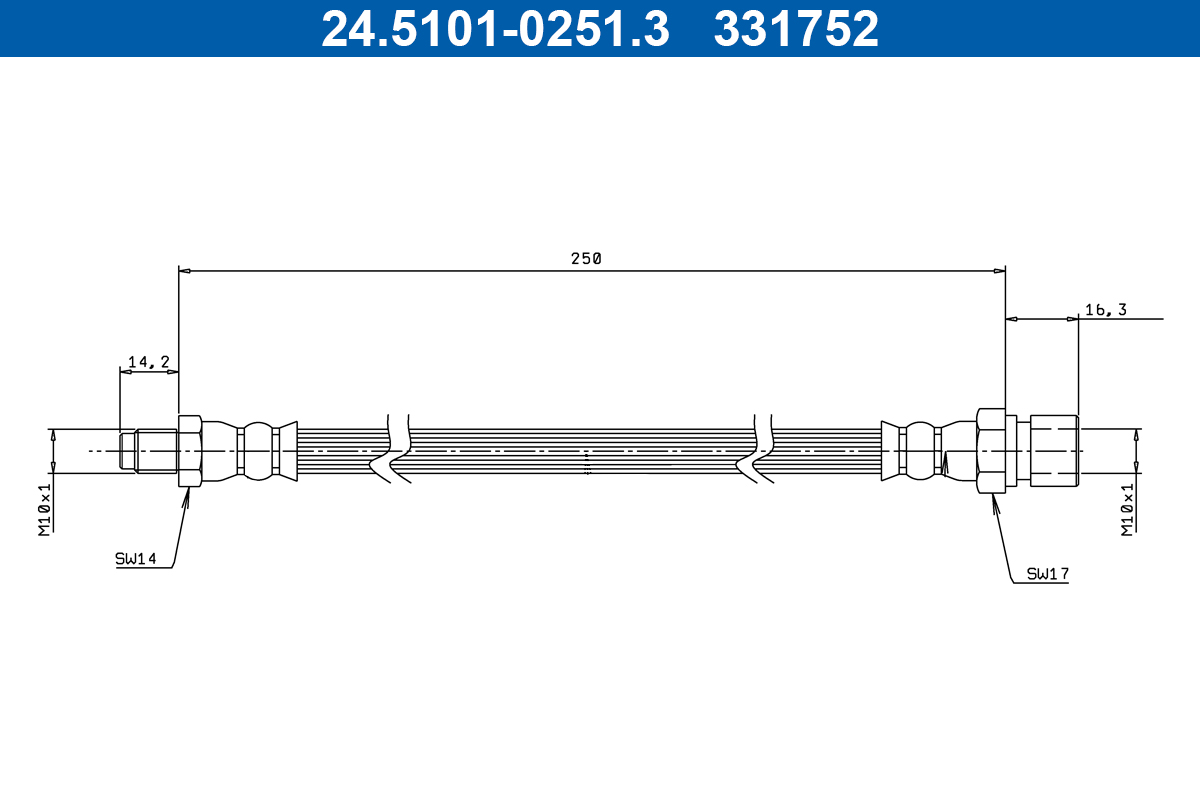 ATE Gumifékcső 24.5101-0251.3_ATE