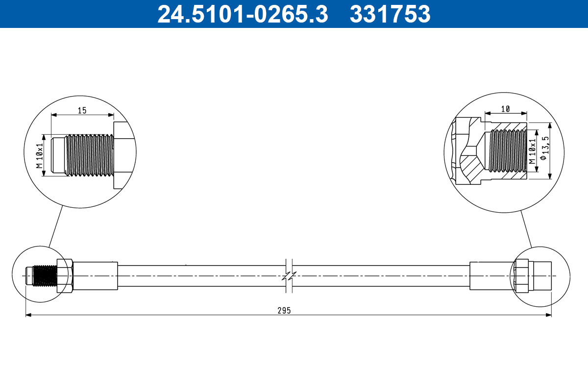 ATE Gumifékcső 24.5101-0265.3_ATE