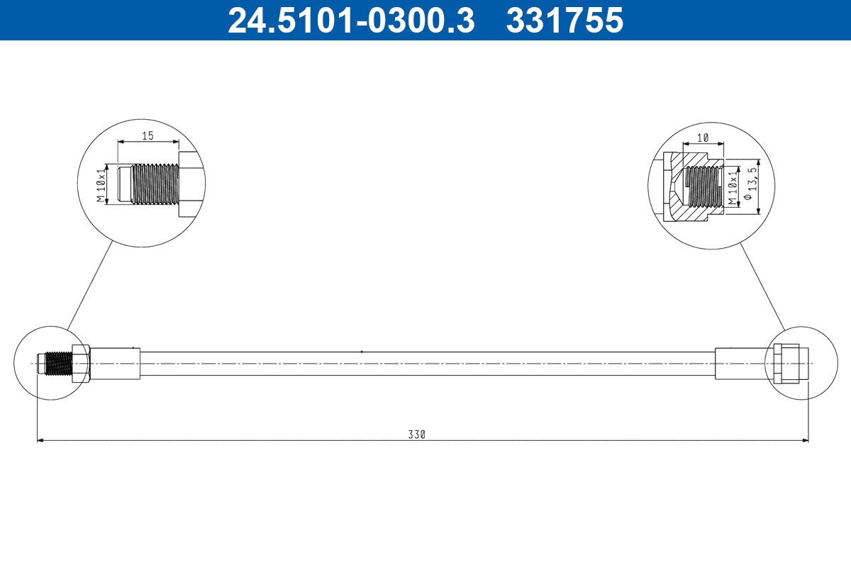 ATE Gumifékcső 24.5101-0300.3_ATE