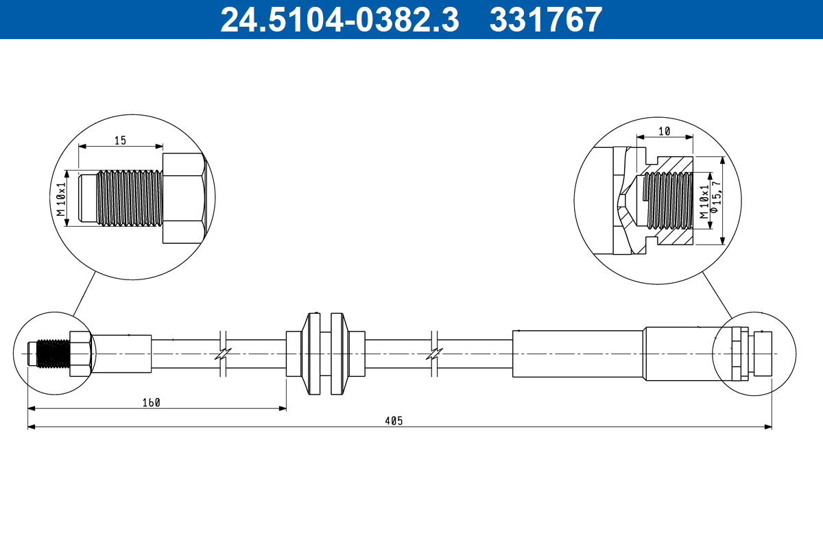 ATE Gumifékcső 24.5104-0382.3_ATE