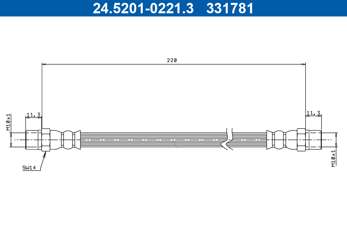 ATE Gumifékcső 24.5201-0221.3_ATE