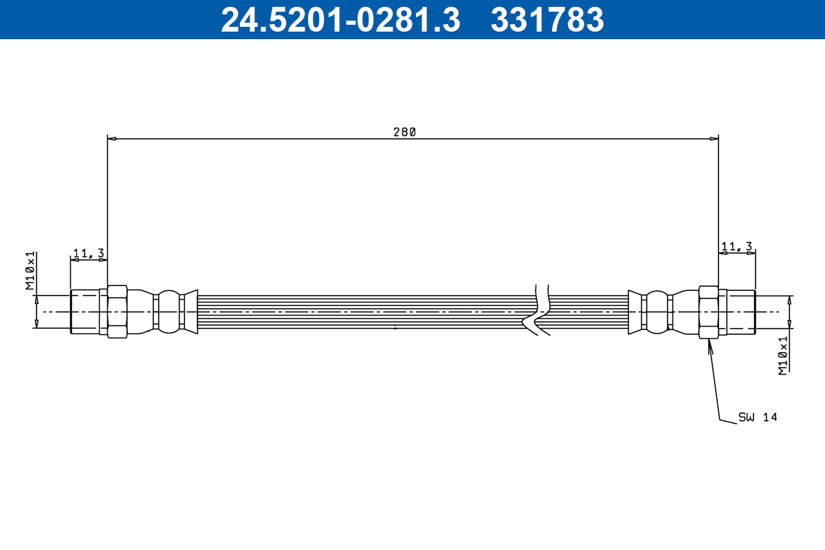 ATE Gumifékcső 24.5201-0281.3_ATE