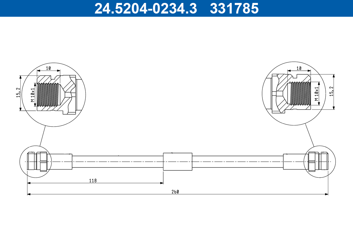 ATE Gumifékcső 24.5204-0234.3_ATE