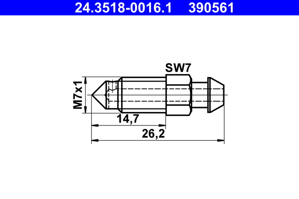 ATE Légtelenítő csavar, fékrendszer 24.3518-0016.1_ATE