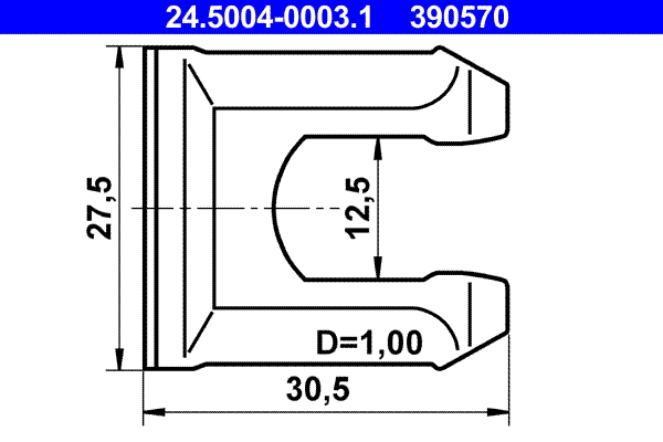 ATE Fékcsö tartó 24.5004-0003.1_ATE