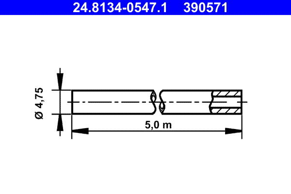 ATE Fémfékcső 24.8134-0547.1_ATE