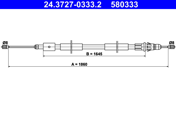 ATE Kézifék bowden 24.3727-0333.2_ATE