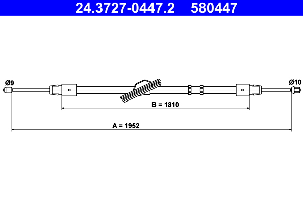 ATE Kézifék bowden 24.3727-0447.2_ATE