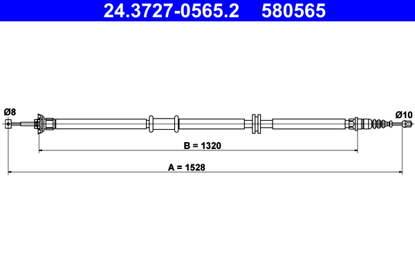 ATE Kézifék bowden 24.3727-0565.2_ATE