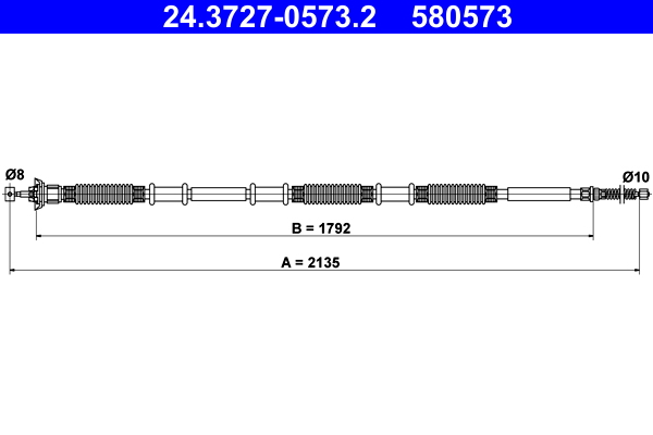 ATE Kézifék bowden 24.3727-0573.2_ATE