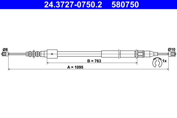 ATE Kézifék bowden 24.3727-0750.2_ATE