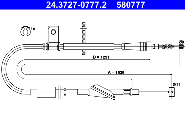 ATE Kézifék bowden 24.3727-0777.2_ATE