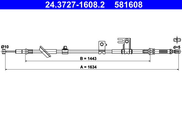 ATE Kézifék bowden 24.3727-1608.2_ATE