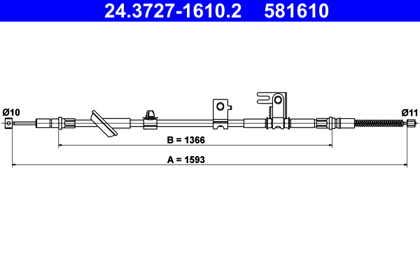 ATE Kézifék bowden 24.3727-1610.2_ATE