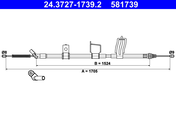 ATE Kézifék bowden 24.3727-1739.2_ATE
