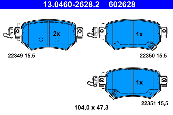 ATE Fékbetét, mind 13.0460-2628.2_ATE