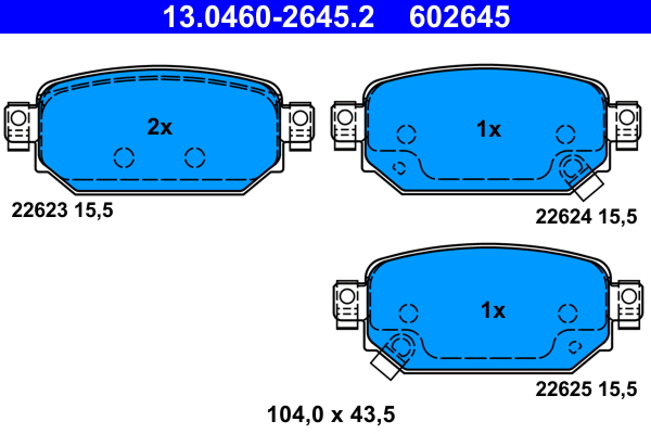 ATE Fékbetét, mind 13.0460-2645.2_ATE