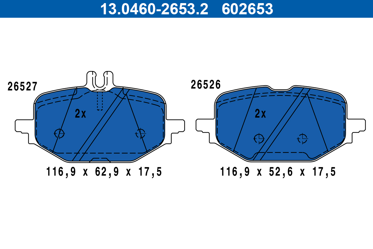 ATE Fékbetét, mind 13.0460-2653.2_ATE