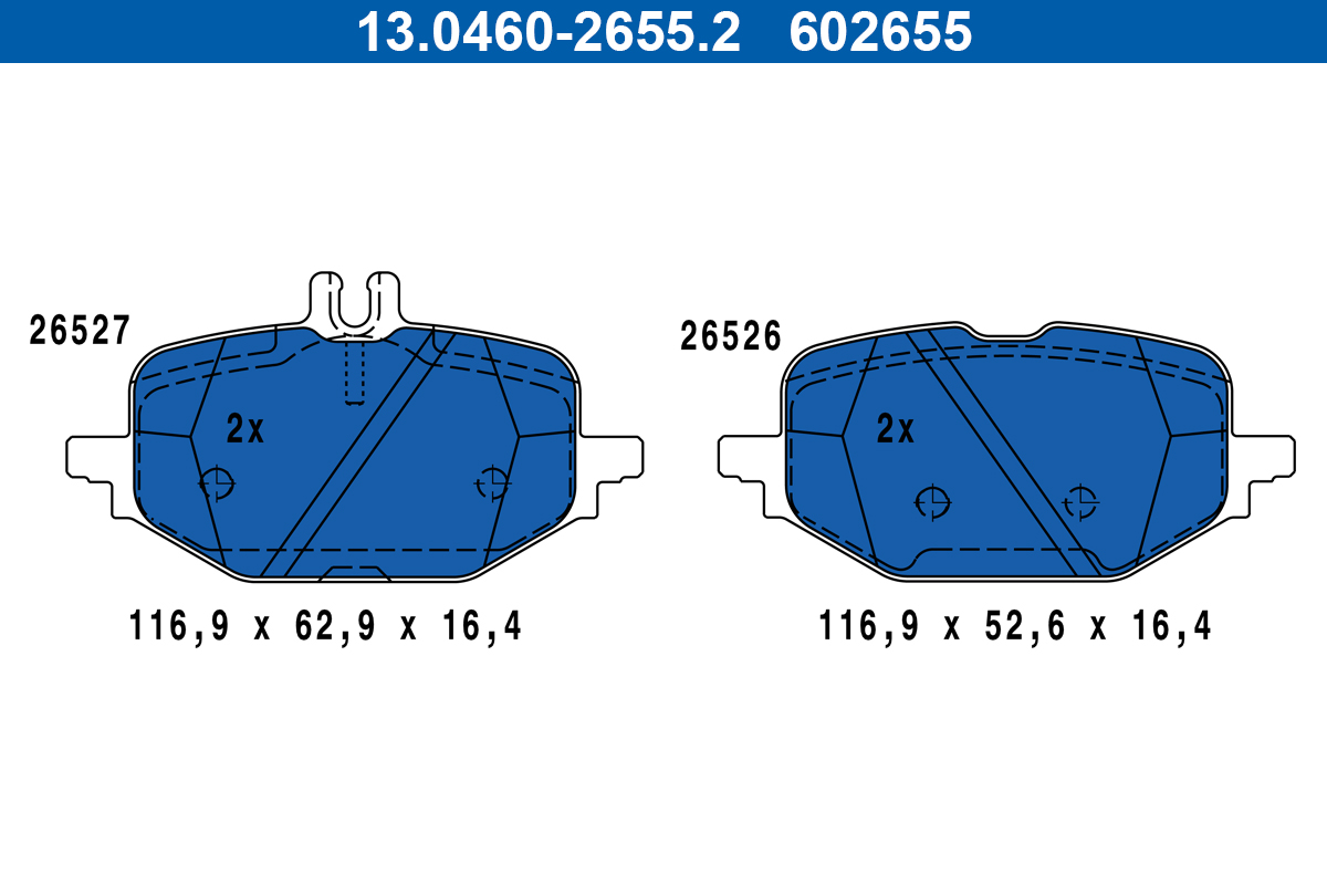 ATE Fékbetét, mind 13.0460-2655.2_ATE