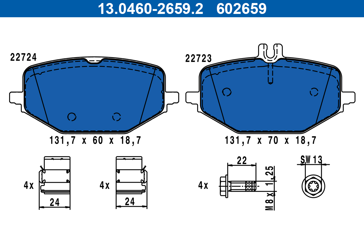 ATE Fékbetét, mind 13.0460-2659.2_ATE