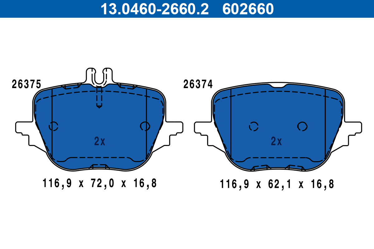 ATE Fékbetét, mind 13.0460-2660.2_ATE