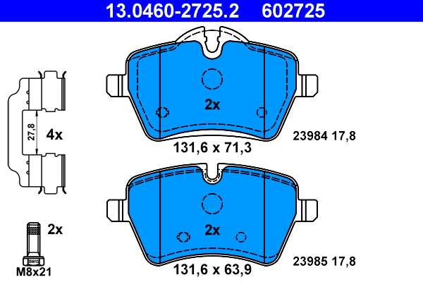 ATE Első fékbetét 13.0460-2725.2_ATE