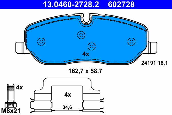 ATE Első fékbetét 13.0460-2728.2_ATE