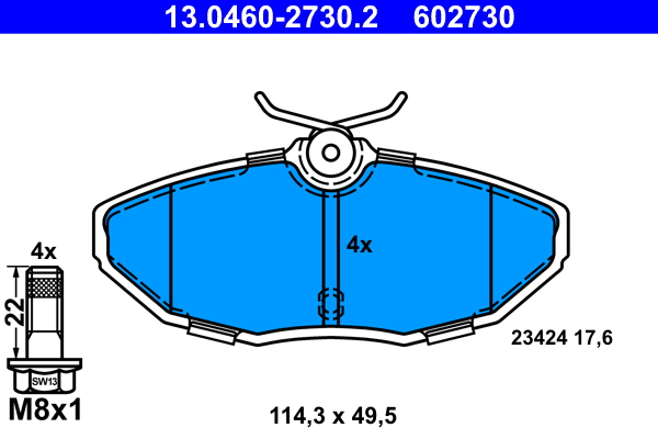 ATE Hátsó fékbetét 13.0460-2730.2_ATE