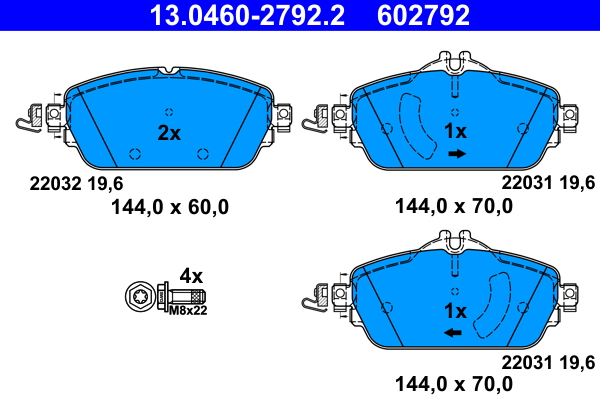 ATE Első fékbetét 13.0460-2792.2_ATE