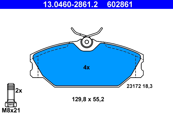 ATE Első fékbetét 13.0460-2861.2_ATE