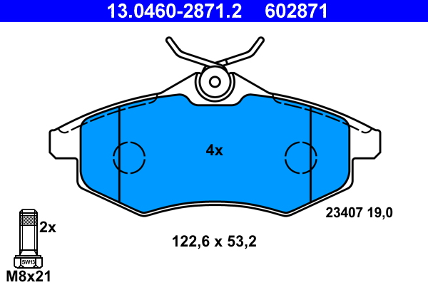 ATE Első fékbetét 13.0460-2871.2_ATE