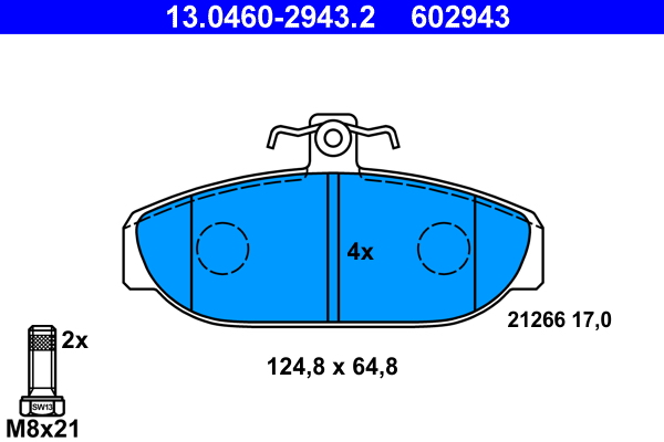 ATE Első fékbetét 13.0460-2943.2_ATE