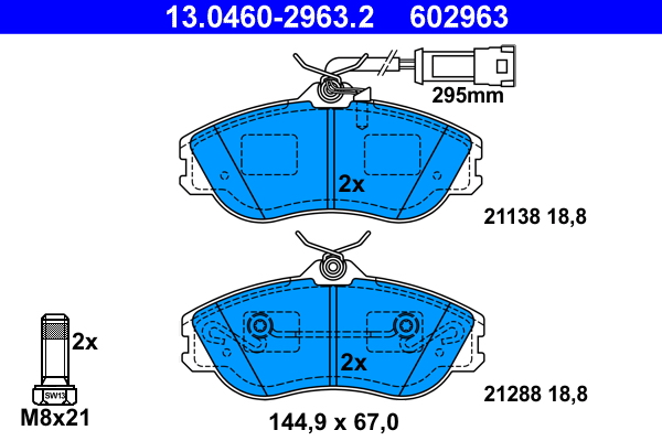 ATE Első fékbetét 13.0460-2963.2_ATE