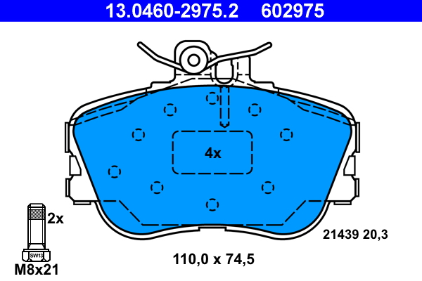 ATE Első fékbetét 13.0460-2975.2_ATE