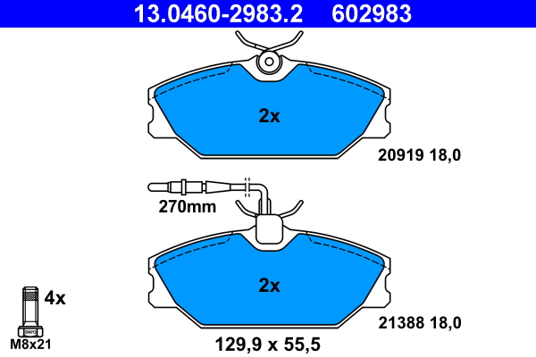 ATE Első fékbetét 13.0460-2983.2_ATE